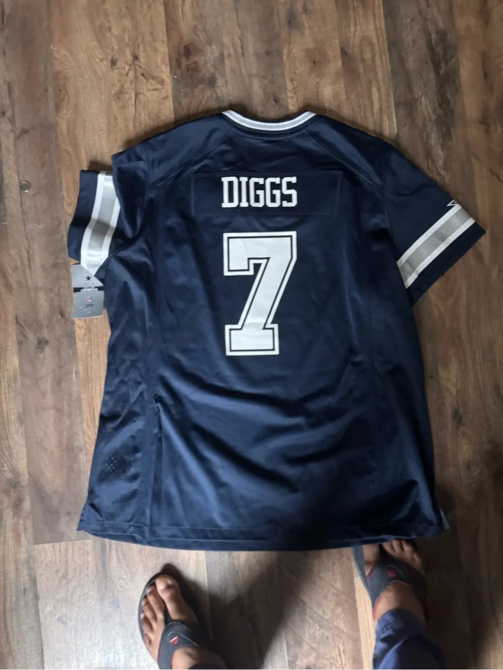 Nike Dallas Cowboys Navy Football Jersey #7 with White Accents